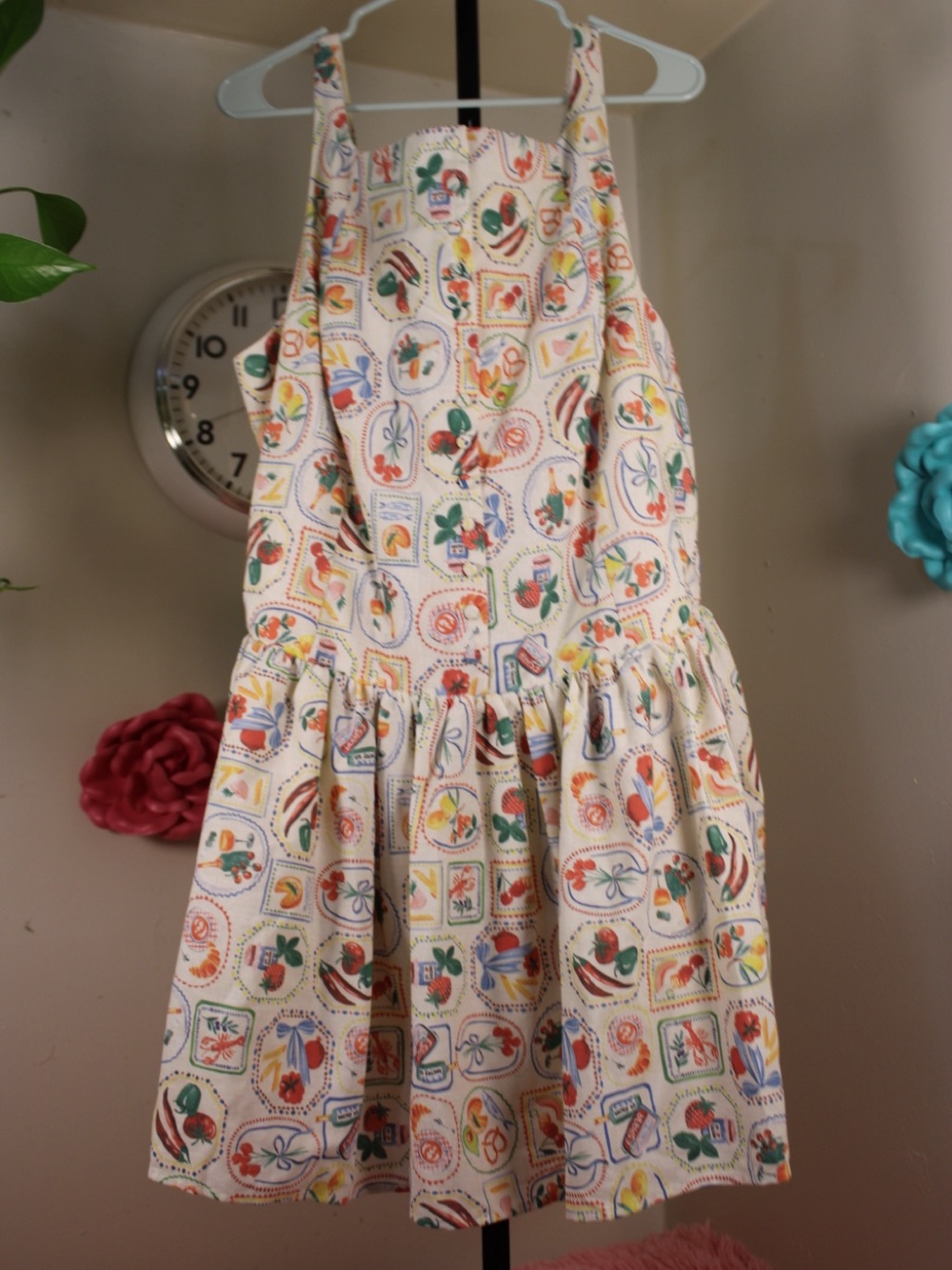 En Saison x Anthea Jaclin Plus Size Food Print Pocket Dress NWT 2X MSRP $189